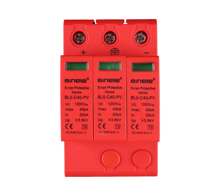 BL5-C40-PV 3P SPD Voltage Protection DC1200V 20-40KA Surge Protective Device Binele Lightning Arrester